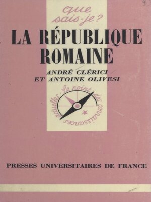 cover image of La république romaine